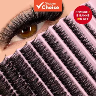 Pacote de Beleza Instantânea com Cílios Falsos de Volume 40-80D Profissionais - Formato D, Diversos Segmentos em Oferta na Shopee