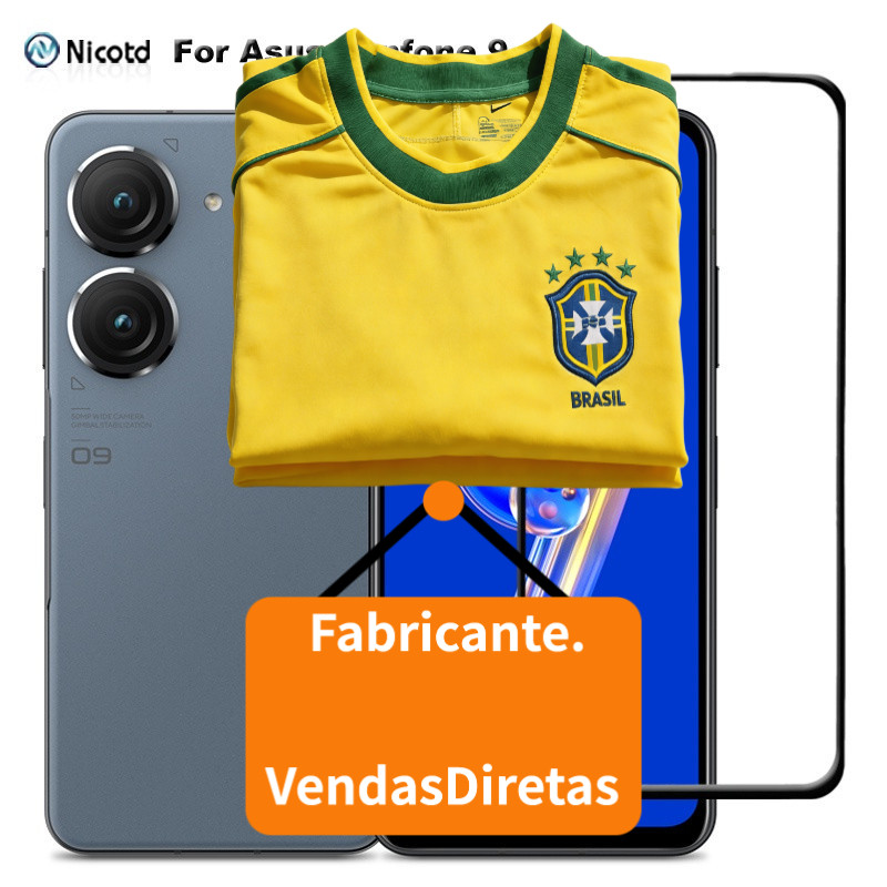 Cobertura Completa Vidro Temperado Com Cola Para Asus Zenfone 9 Protetor De Tela