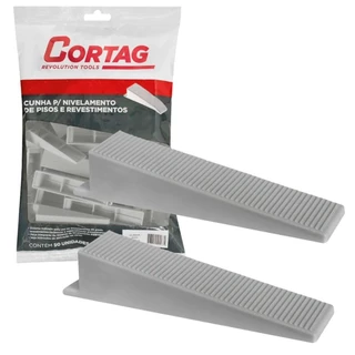 Cunha para nivelamento de revestimento e piso com 50 peças - ECO - Cortag em Oferta na Shopee