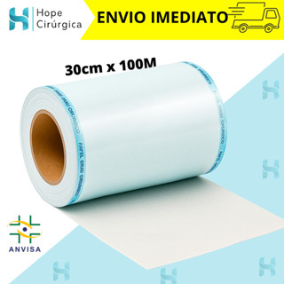 Bobina Papel Grau Cirúrgico para Esterilização Autoclave 30x100 Flexpell