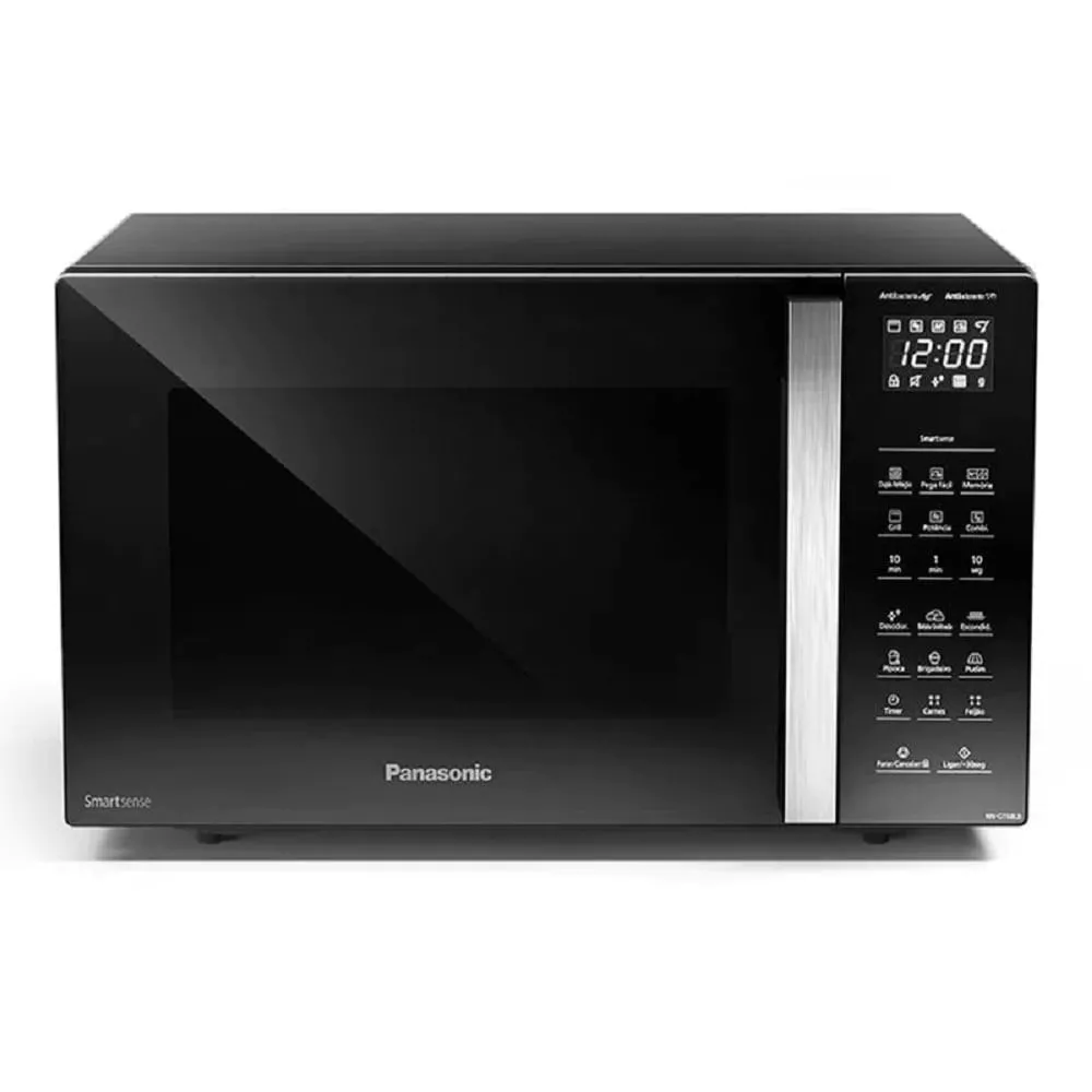 Micro ondas Panasonic de Bancada Tecnologia Dupla Refeição Preto 30 Litros 110V NN GT68LBRUN