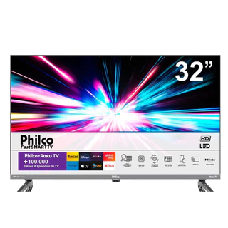 Smart TV LED 32 Polegadas PTV32K34RKGB Roku TV Philco em Oferta na Shopee