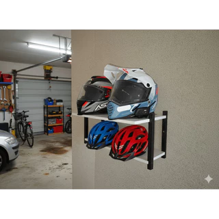 Suporte para Capacete de Moto de Parede | Prateleira para Garagem, Loja ou Oficina em Oferta na Shopee
