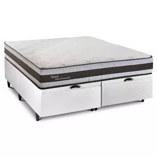 Cama Baú Queen Herval Ness, Molas Ensacadas, 72x158x198 cm em Oferta na Shopee