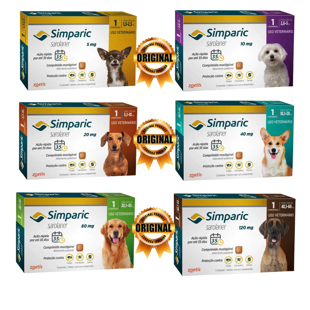 Simparic Antipulgas Carrapatos E Sarnas Com 1 Comprimido