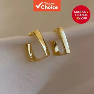 Brincos De Argola Geométricos Minimalistas Para Mulheres Elegantes Estilo Francês Joias Da Moda Vintage em Oferta na Shopee