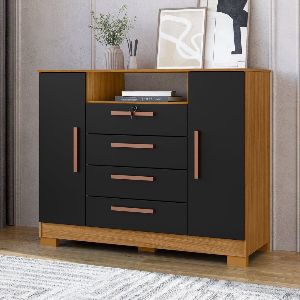 Cômoda Rack 2 Portas e 4 Gavetas Floripa | Shopee Brasil