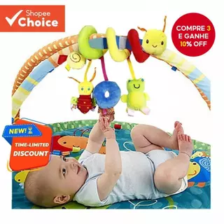 Brinquedo De Centopéia De Chocalho Macio Para Carrinho De Berço Com Laços Sensoriais Texturizados Presente De Chá De Beb em Oferta na Shopee