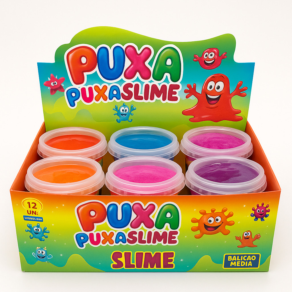 Kit 6 Unidades Puxa Puxa Slime Geleca Leleca | Shopee Brasil