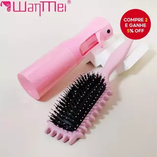 WANMEI Conjunto De Escova De Estilo De Cabelo , 2 Peças , Ondulação De Cerdas , Frasco De Spray Adequado Para Todos Os T em Oferta na Shopee