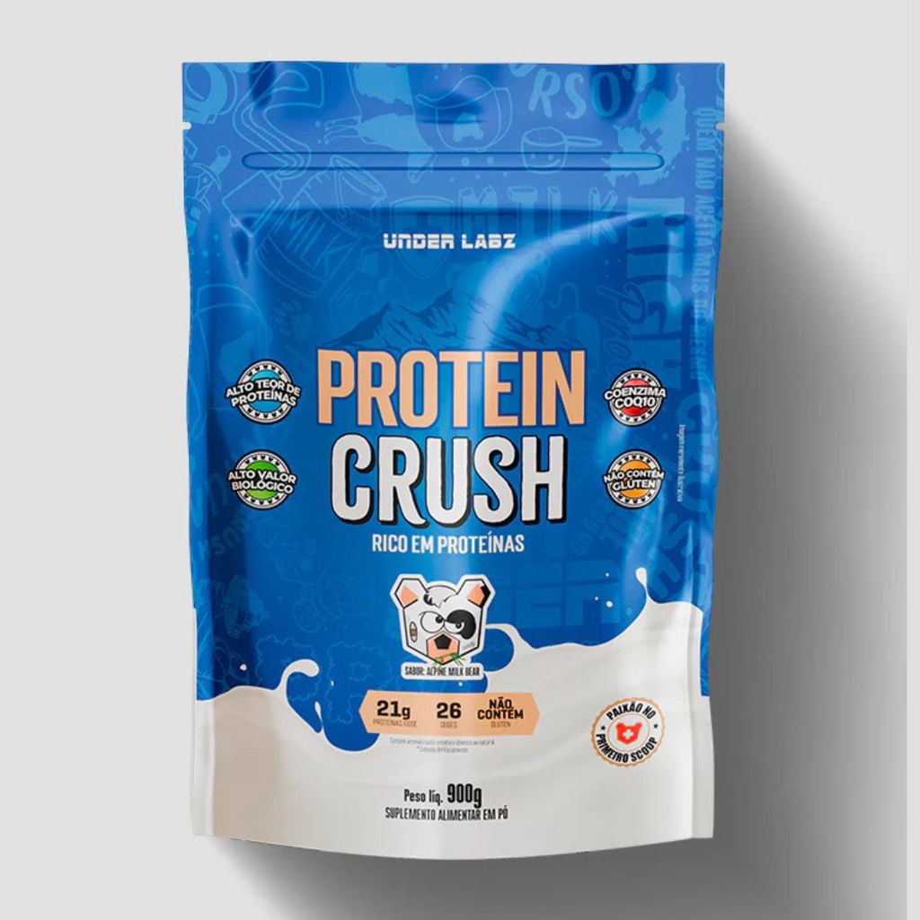 Whey Protein Crush Alpine Milkbear Under Labz | 900g | Shopee Brasil