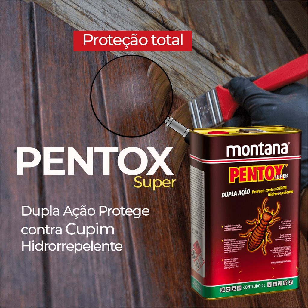 Pentox Super Para Preservação De Madeira Anti-cupim 5 Litros | Shopee ...