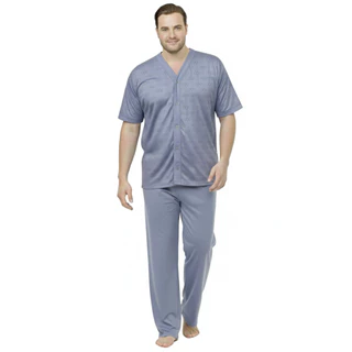 Pijama Masculino Tamanho Grande Camisa Botões Calça Inverno em Oferta na Shopee