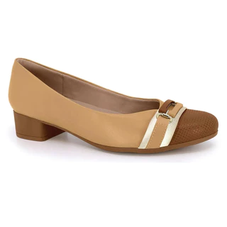 Sapato Feminino Usaflex – Conforto, Salto Baixo e Estilo Casual em Oferta na Shopee