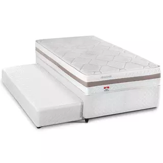 Bicama Solteiro com Cama Auxiliar Herval Amsterdã, Molas Ensacadas, 54x88x188 cm em Oferta na Shopee