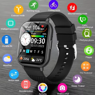 LIGE Smartwatch Relógio Inteligente Multifuncional Bluetooth Chamada Tela HD De 1.83 Polegadas Monitoramento Do Sono Pre