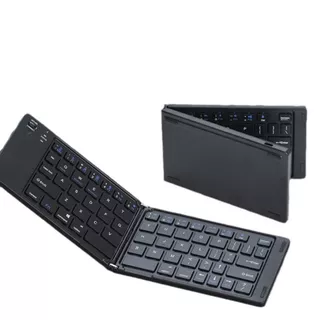 Teclado Sem Fio Bluetooth Portátil Dobrável Leve Ultrafino Para Tablet Celular PC