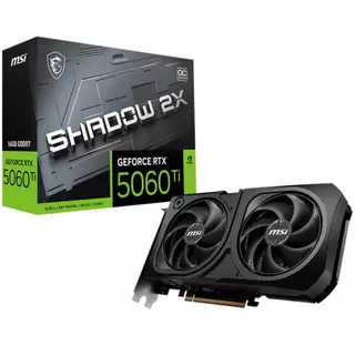 Placa de Vídeo MSI NVIDIA GeForce RTX 5060 Ti Shadow 2X OC Plus, 16GB, GDDR7, DLSS, 912-V535-029 em Oferta na Shopee