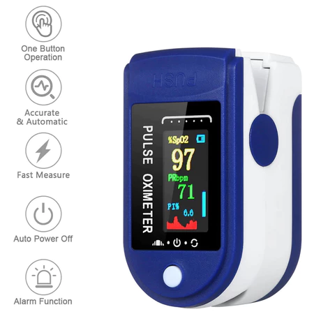 Monitor de Oxímetro no Sangue aparelho de glicemia Oxímetro Digital para Dedo com Display LED - jziki