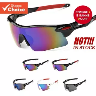 Óculos De Sol Unissex À Prova De Vento Para Ciclismo – Proteção UV Grandes De Meia Armação Esportes/Condução em Oferta na Shopee