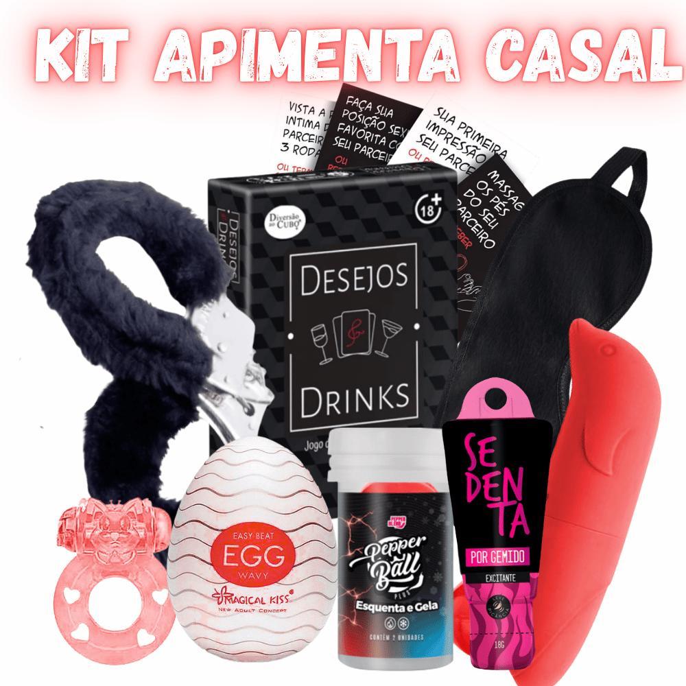 Kit Para Casal 8 Itens Sensuais Apimente a Relação + Jogo de Cartas ...