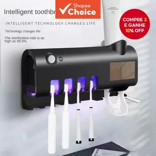 Desinfetar Suporte De Escova De Dentes , Esterilizador UV , Caixa Espremedor De Pasta De Dente em Oferta na Shopee