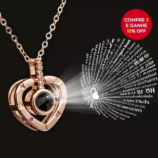 Eu Te Amo Em 100 Idiomas Colar Para Mulheres Romântico Criativo Jóias Requintadas em Oferta na Shopee