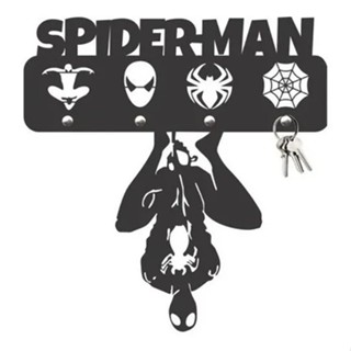 Porta Chaves Homem Aranha Decorativo Com Ganchos Mdf 3mm