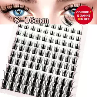 Conjunto De Cílios De Fada 8-16Mm Extensões Ondulados Em Quadrinhos D em Oferta na Shopee
