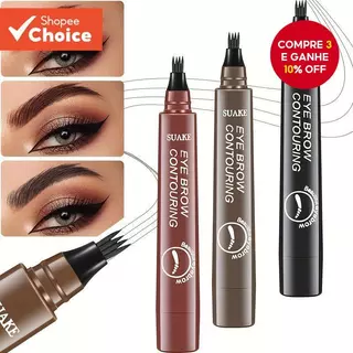 Caneta De Sobrancelha Microblading De 4 Pinos-Traços Naturais À Prova D'água , Maquiagem De Longa Duração em Oferta na Shopee