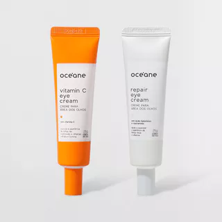 Kit Creme para Área Dos Olhos com Vitamina C + Creme para Área Dos Olhos com Vitamina Niacinamida (2 Produto) em Oferta na Shopee