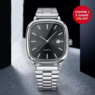 Relógio De Quartzo De Escritório Masculino Confiável Com Data Transparente E Mostrador De Barra , Vidro Mineral Resisten em Oferta na Shopee