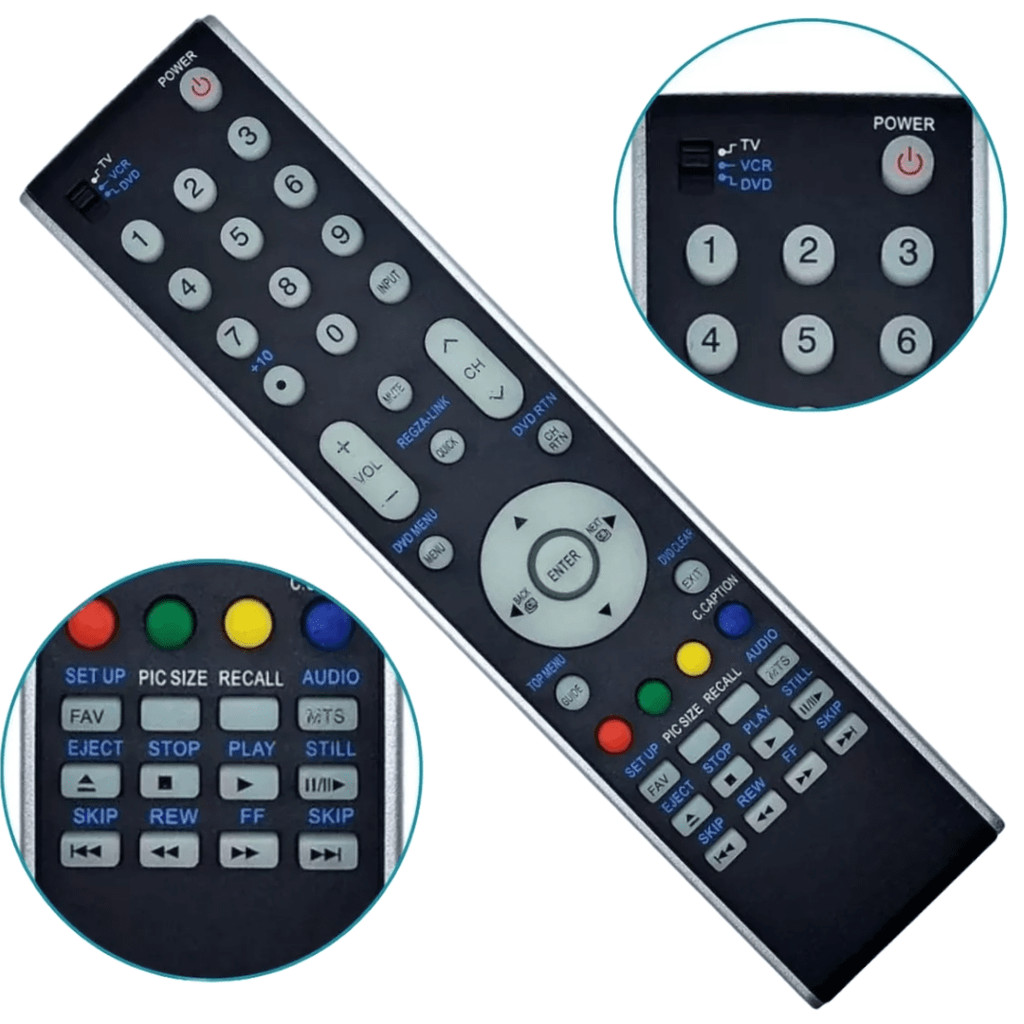 Controle remoto para tv semp toshiba lcd série regza ct-90333