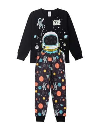 Pijama Infantil Juvenil Menino Inverno Quentinho Estampas divertidas em Oferta na Shopee