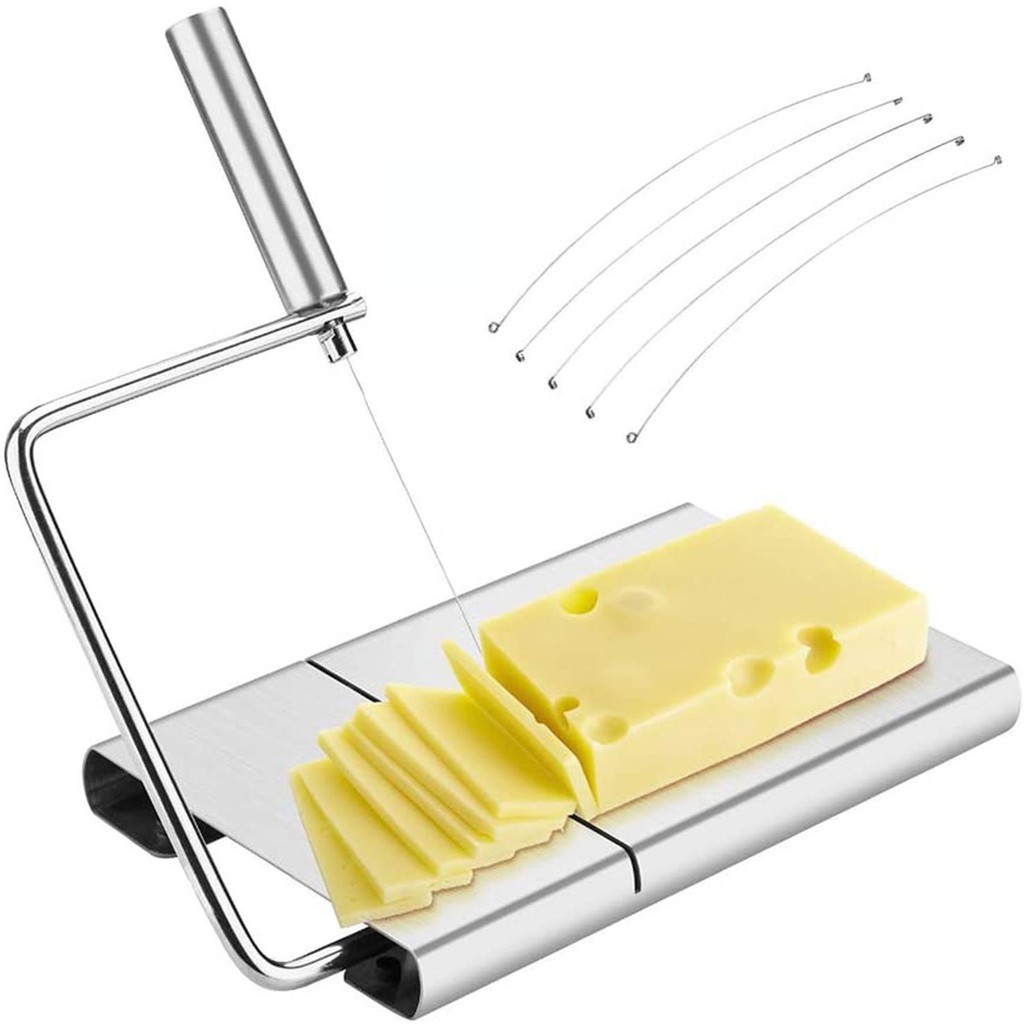Fatiador Cortador de Queijo Frios Manual a Fio de Aço Inox M