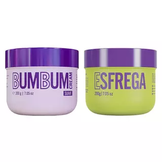 Kit Beleza Brasileira Bumbum Cream Suave 200ml + Esfrega Bumbum Creme 200g em Oferta na Shopee