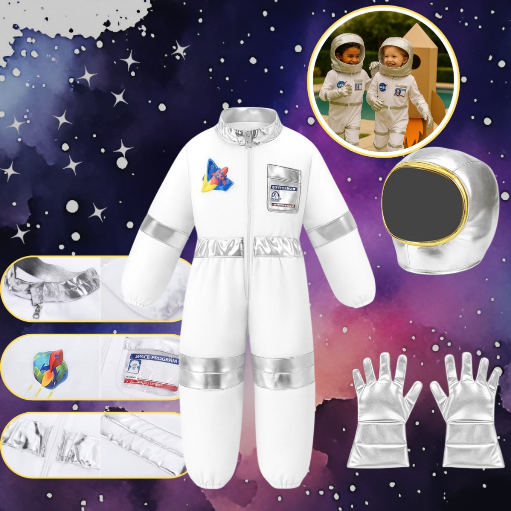 Fantasia de Astronauta Luxo Infantil Completa Carnaval Festa Com ...
