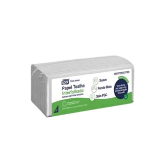 Papel Toalha Interfolha 3 Dobras Folha Simples Advanced com 4.160 folhas Tork em Oferta na Shopee