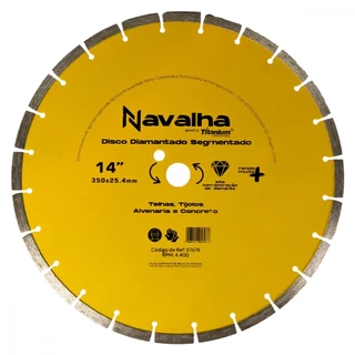 Disco diamantado segmentado 350 mm para concreto - 07678 - Titanium em Oferta na Shopee