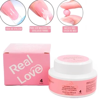 Gel Solido Alongamento de Tips Real Love Powder Gel Creme UV LED em Oferta na Shopee