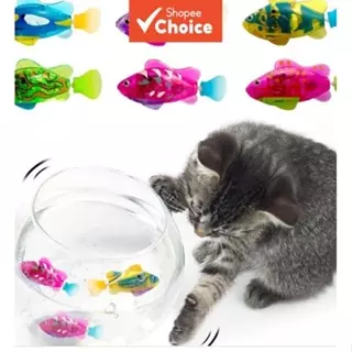Brinquedo Robótico Para Gato E Peixe , Interativo Elétrico Com Luz LED , Animal De Estimação Realista Ativado Por Água em Oferta na Shopee
