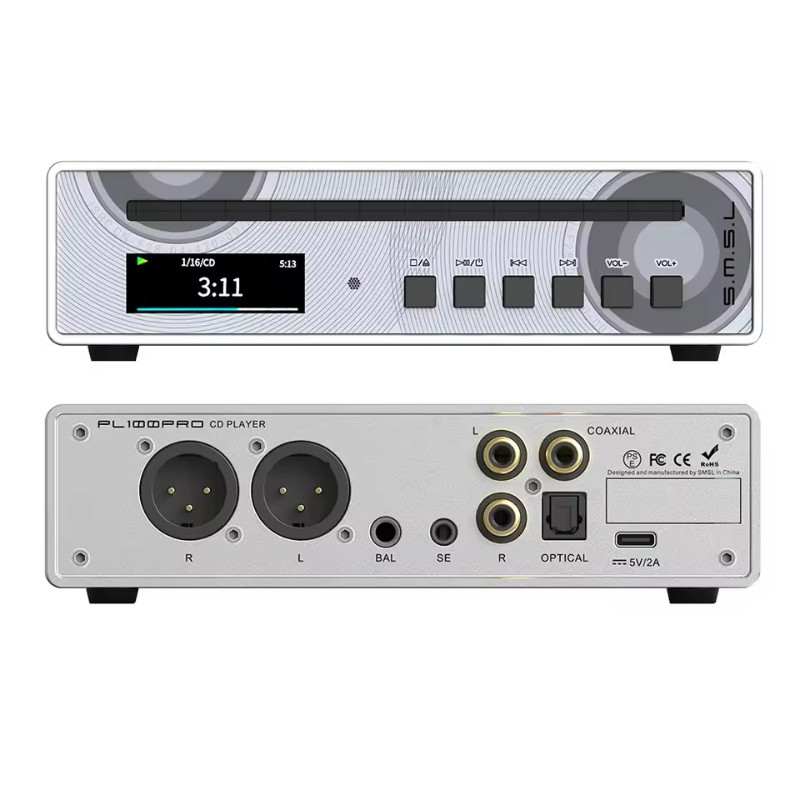 SMSL PL100 Pro CD Player Multi-Função DAC Chips Suporta Reprodução