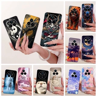 Invólucro Para Realme 14 Pro Plus + 5G Caso RMX5056 RMX5051 Gato Bonito Legal Dragão Capa De Silicone Macio Pára-Choques