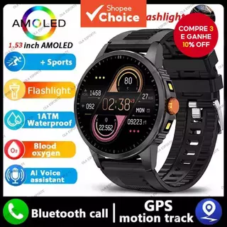Para o Amazfit Smart Watch 2025 Novo Relógio Inteligente Esportivo Outdoor com GPS, Lanterna, Chamadas Bluetooth, em Oferta na Shopee