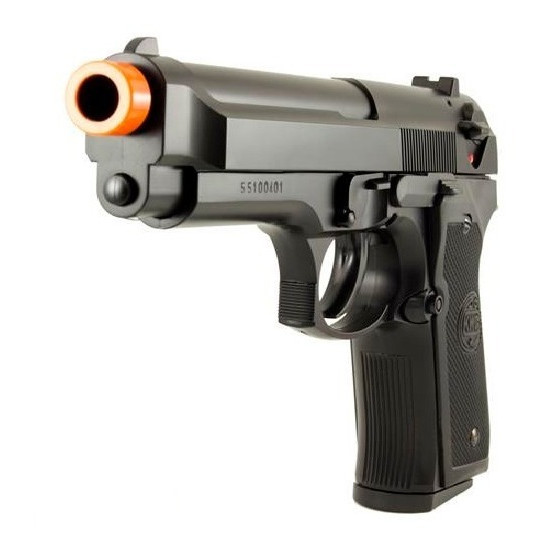 Kit Pistola Airsoft Spring M92 Cano Metal 6mm KWC Maleta Case 1000 Bbs Rossi