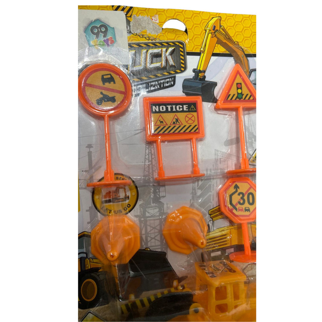 Mini Kit Construção 7 Peças Trator com Acessórios- 99Toys | Shopee