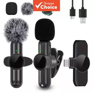 Microfone de Lapela Sem Fio para iPhone e Android, Plug & Play, USB-C, Ideal para Vlogs Elite em Oferta na Shopee