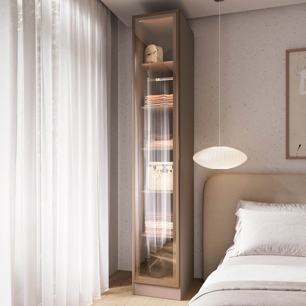 Guarda Roupas Modulado 100% Mdf 1 Porta Reflecta Orion Cabecasa