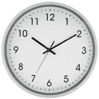 Relógio de parede 30 cm com borda prata YR12PA - Tuut em Oferta na Shopee