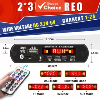 6W DIY Amplificador MP3 Placa Decodificadora Bluetooth 5.0 Rádio FM USB TF Gravação De Chamada Pro em Oferta na Shopee